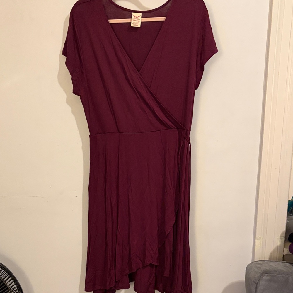 Faded Glory Asymmetrical Burgundy Dress